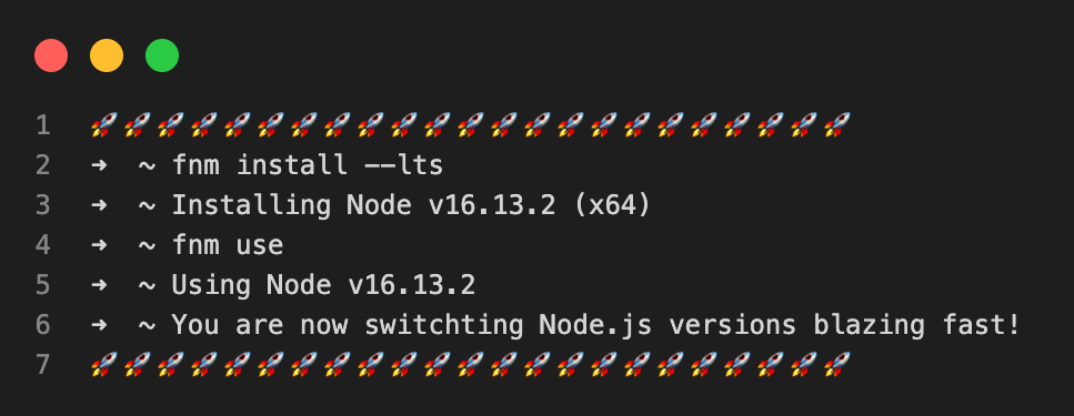 Fast and simple Node version manager